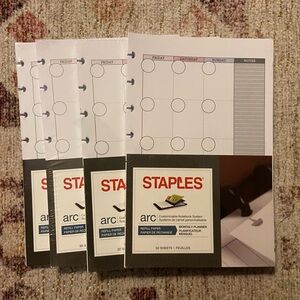 Staples Arc Weekly Planner Refill (4 pk)